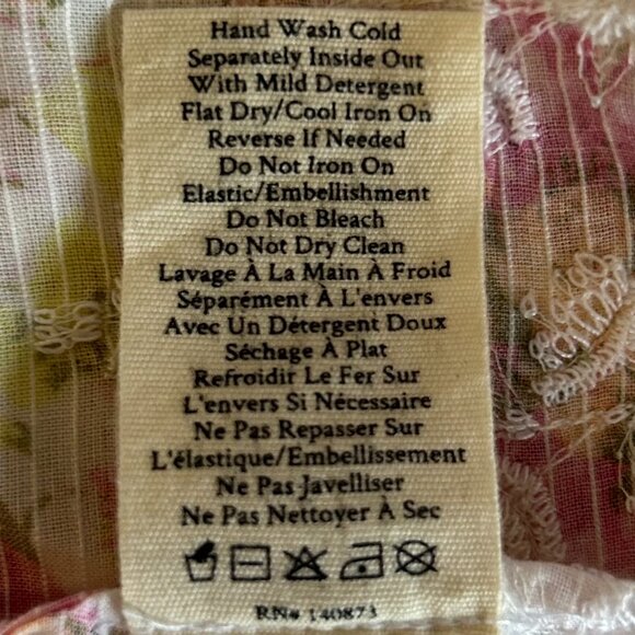 LoveShackFancy Prezia Embroidered Lace Floral Top White Designer XS - Picture 12 of 12